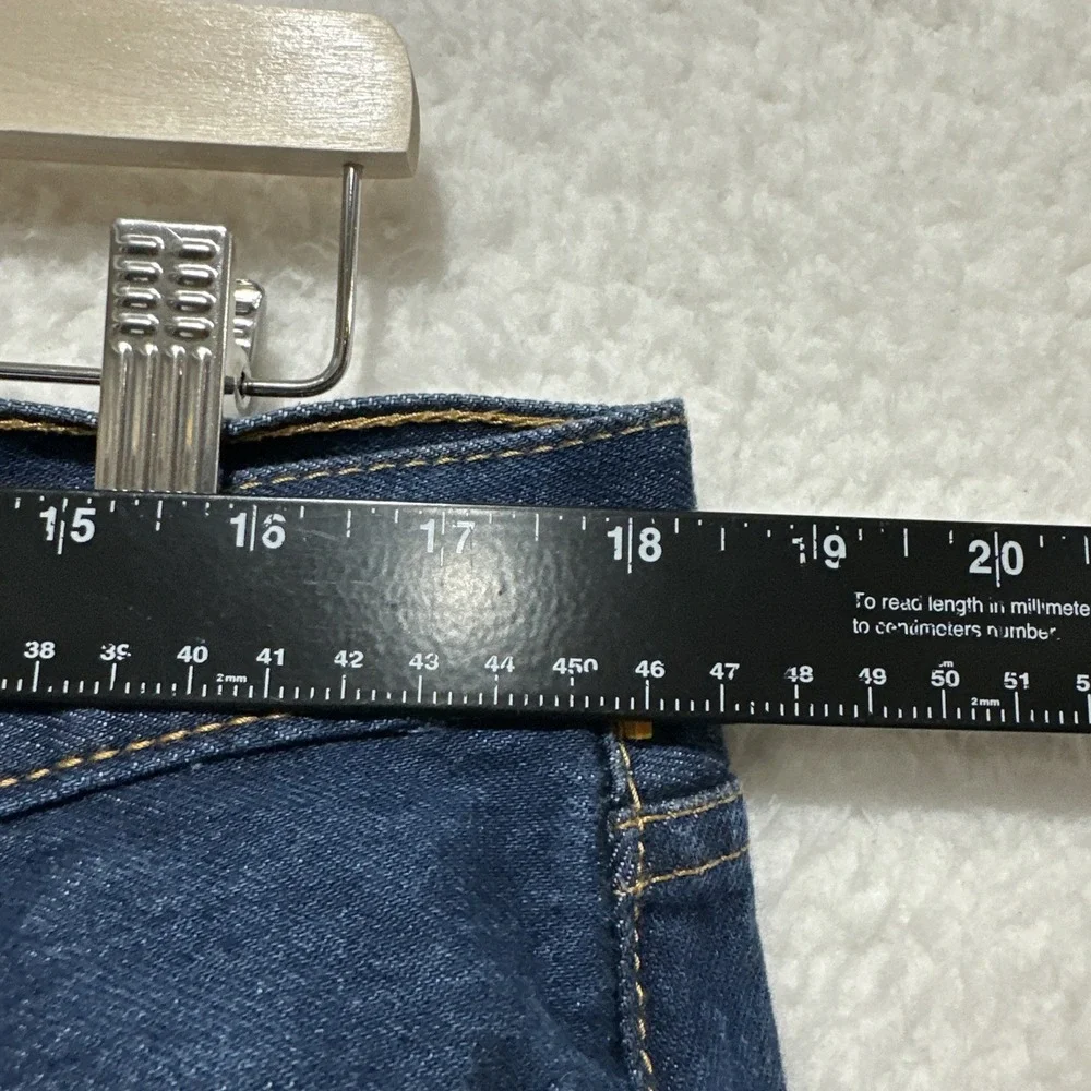 Levis 501 Mens Button Fly‎ Straight Leg Blue Dark Wash Denim Jeans Size 40